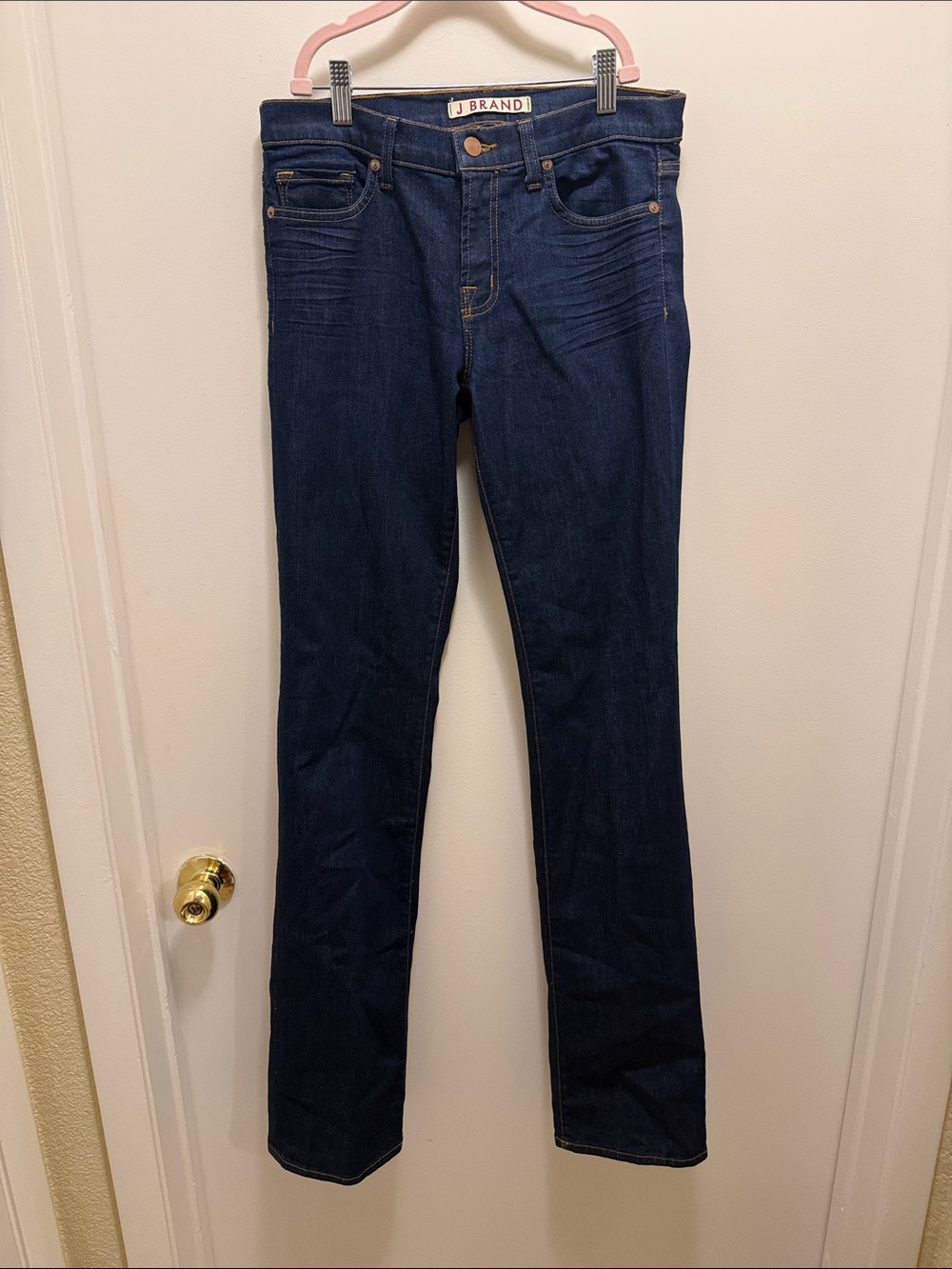J Brand Dark Indigo Straight Leg Jeans